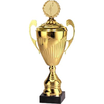 7. Gold metal cup with lid 7098/DP
