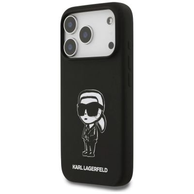 2. Karl Lagerfeld Silicone Karl Sketch & Logo MagSafe Case for iPhone 17 Pro - Black