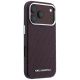 4. Karl Lagerfeld Grained Allover Logo Metal Elongated MagSafe Case for iPhone 17 Pro Max / 18 Pro Max - Burgundy