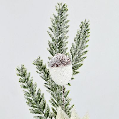 4. DECORATIVE BRANCH 23 CM SILVER
