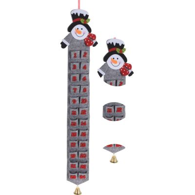 5. FELT ADVENT CALENDAR GREY SNOWMAN