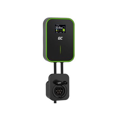 Green Cell Wallbox EV PowerBox 22kW charger with socket and RFID