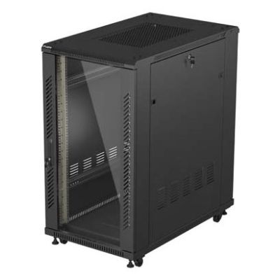 Lanberg FF01-6022-12B 22U Rack Freestanding Rack Black
