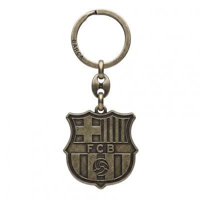 FC Barcelona original licensed emblem keychain, retro style B7603