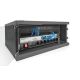 26. 19" 4U wall-mounted network cabinet, SOHO 241 x 540 x 400 mm, glass door, black, unassembled, 60 kg