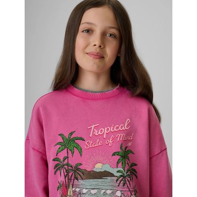 4. Girls' loose sweatshirt without hood 4F 4FJRSS26TSWSF2970-54S