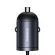 3. Baseus Tiny Star 30W Car Charger with Built-in Spiral USB-C Cable - Black