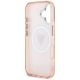 7. Guess IML Metal Glitter 4G Circle Triangle MagSafe case for iPhone 16 - pink