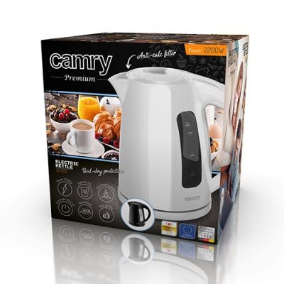 6. Electric kettle Adler CR 1255w (2200W 1.7l; white)