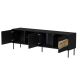 4. INSERTO 3D1W TV cabinet 190x40x61.5 black + LED