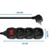 3. ESPERANZA POWER STRIP 3 SOCKETS SWITCH 1.5M BLACK ELK210K