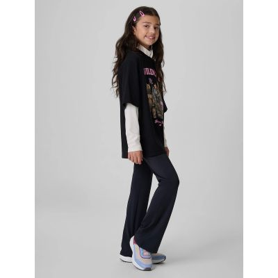 3. Girls' knit leggings with flared legs 4F 4FJKAW26TTIGF351-20S