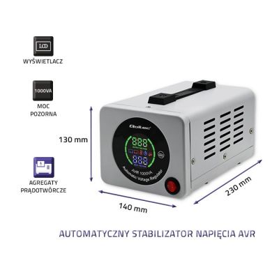 4. QOLTEC AUTOMATIC VOLTAGE STABILIZER AVR 1000VA