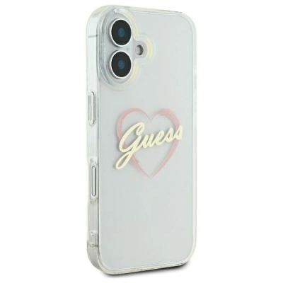 4. Guess IML Heart iPhone 16 Case - Transparent