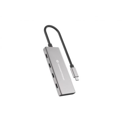 Conceptronic HUBBIES16G USB 3.2 Gen 2 (3.1 Gen 2) Type-C Hubs and Hubs 10000 Mbit/s Gray