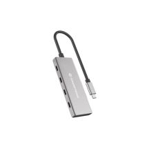 Conceptronic HUBBIES16G USB 3.2 Gen 2 (3.1 Gen 2) Type-C Hubs and Hubs 10000 Mbit/s Gray