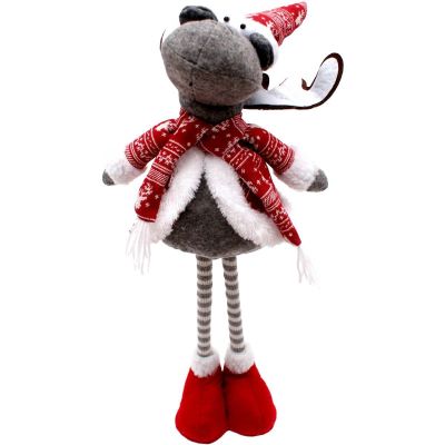 12. DECORATIVE REINDEER ON TELESCOPIC LEGS 45-60CM RED