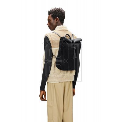 7. Rains Rolltop Rusksack Mesh Mini Black W3 13350 01 backpack