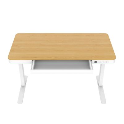 9. Tuckano Electric Height Adjustable Desk ET119W-C White/Oak. Desk top dimensions 120 x 60cm.