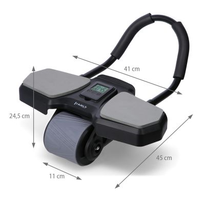 10. KA10 BLACK ABS WHEEL AUTOMATIC WHEEL FOR EXERCISING THE ABDOMINAL MUSCLES WITH SUPPORT