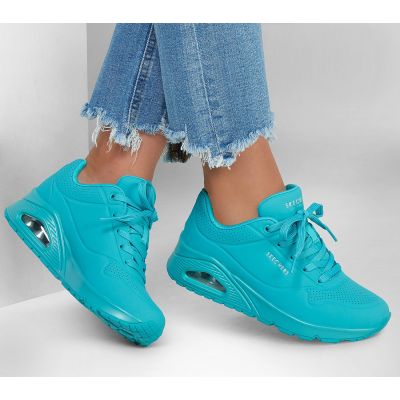 2. Women’s Skechers Uno Stand On Air Green Sneakers (73690-TURQ)