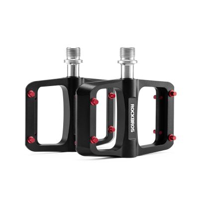 Rockbros BP2603 Platform Bicycle Pedals with Titanium Axle and Magnesium Alloy Bearings - Black