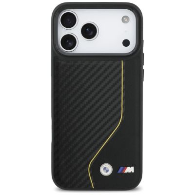 3. BMW M Carbon Line & Logo MagSafe Case for iPhone 17 Pro Max - Yellow