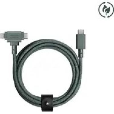 Native Union Duo Cable (USB-C to USB-C/Lightning), Green, USB C, USB C/Lightning, 1.5 m, Male, Male