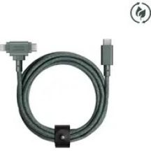 Native Union Duo Cable (USB-C to USB-C/Lightning), Green, USB C, USB C/Lightning, 1.5 m, Male, Male