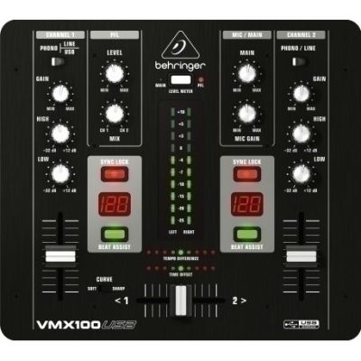 6. Behringer VMX100USB DJ Mixer