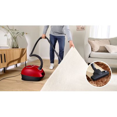 15. Bosch Serie 4 BGB41PET1 bagged vacuum cleaner red