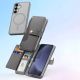 8. Dux Ducis Lawa Leather Case for Samsung Galaxy S25+ with Detachable Magnetic Wallet - Gray