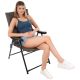 11. FOLDING GARDEN CHAIR 59X66X45/90CM WITH CUSHION GREY