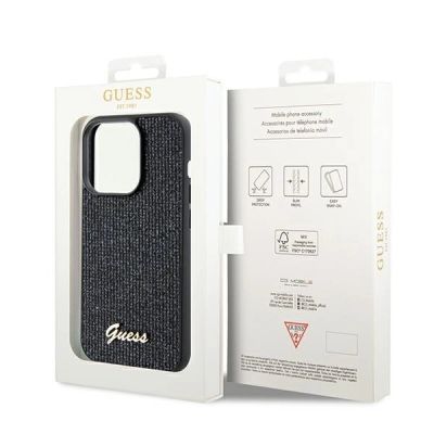 8. Guess Disco Metal Script case for iPhone 14 Pro - black