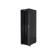 LANBERG FLOOR RACK CABINET 19" 42U 600X1000 GLASS DOOR LCD BLACK FF01-6042-12BL (FLAT PACK)