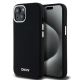 DKNY Liquid Silicone Small Metal Logo MagSafe Case for iPhone 15 / 14 / 13 - Black