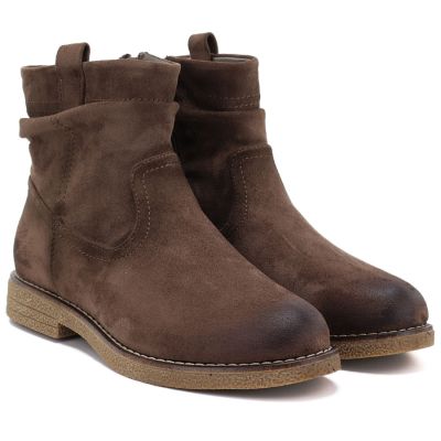4. Women's brown suede ankle boots Jezzi ASA296-4