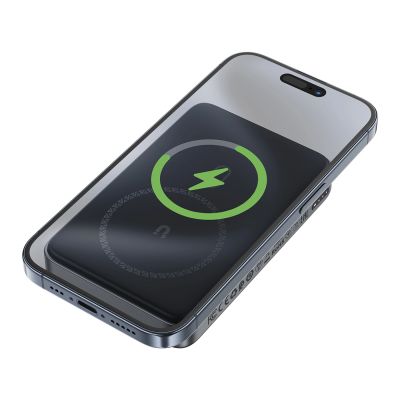 3. Powerbank Acefast M10 Magnetic 2x USB-C PD 30W with 15W Inductive Charging and USB-C Cable - Black