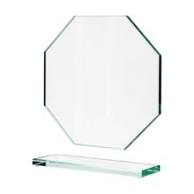 Glass trophy with a broken base