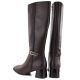 5. Women's brown leather high-heeled boots Sergio Leone KZ-31-S