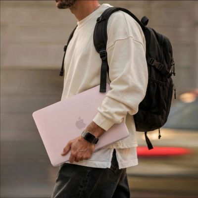 5. Tech-Protect Softshell Case for MacBook 13" 2026 - Matte Pink