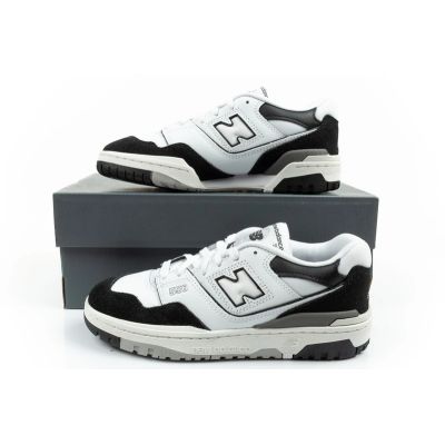 10. New Balance 550 youth sports shoes sneakers leather fashionable black white