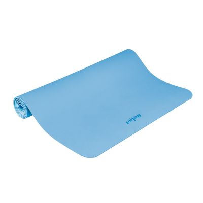 Gymnastics mat for yoga, pilates, fitness, 200x115cm, 1cm thick, TPE material, blue, REBEL ACTIVE