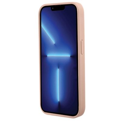 6. Guess Croco Triangle Metal Logo case for iPhone 15 Pro - pink