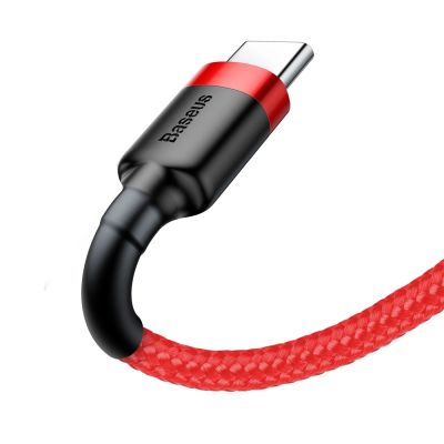 2. Baseus Cafule USB-A / USB-C QC 3.0 3A Cable 1 m - Red
