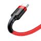 2. Baseus Cafule USB-A / USB-C QC 3.0 3A Cable 1 m - Red