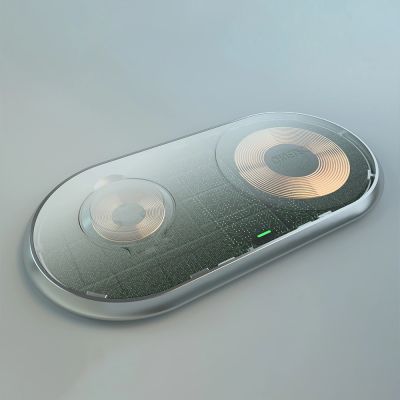 5. Choetech Qi 2in1 wireless charger for smartphones / Apple Watch with stand (MFI) USB Type C white (T317)