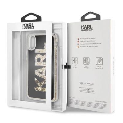 7. Karl Lagerfeld Karl Logo Glitter iPhone X/Xs Case - Black