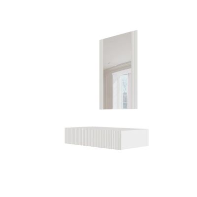 2. Dressing table with mirror PAFOS 80x41.6x100 white matt