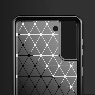 2. Carbon Case Flexible Cover TPU Case for Samsung Galaxy S21+ 5G (S21 Plus 5G) black